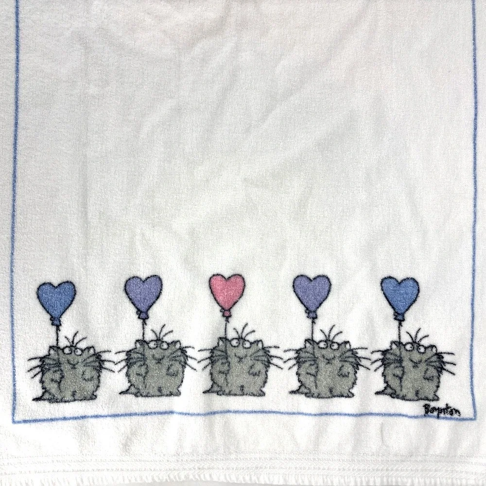 VTG 1980s Boynton Cat Bath Towel 43x25